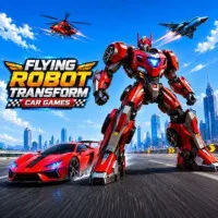 Flying Robot Transform Car Game