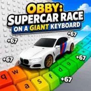 Obby: Supercar Race on a Giant Keyboard